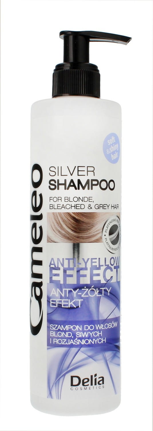 deliacameleo szampon do włosów blond siwych i rozjaśnionych anty-żółty efekt