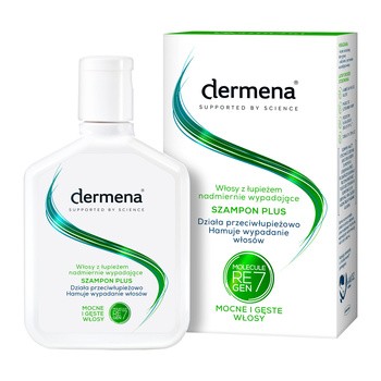 dermena hair care plus szampon przeciwłupieżowy hamujący wypadanie włosów