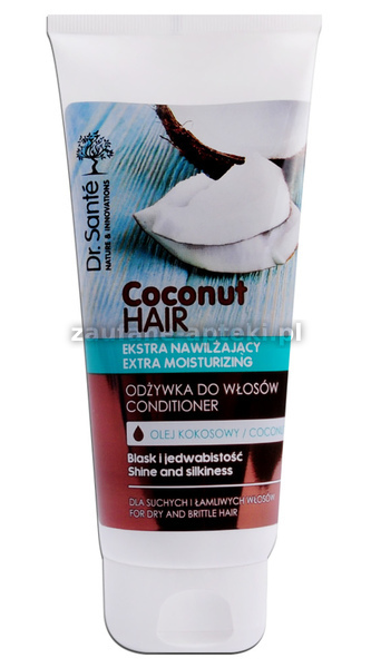 dr sante coconut hair ekstra nawilżająca odżywka do włosów 200ml