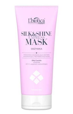 lbiotica express mask silk & shine odżywka wygładzająca do włosów