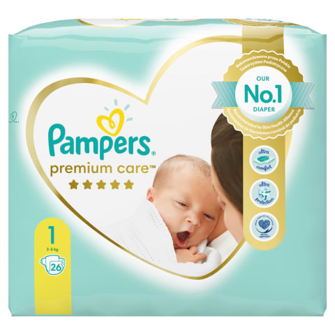 pampers 0 premium care 1 22 szt