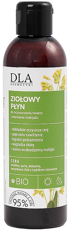 ziołowy płyn do mycia twarzy