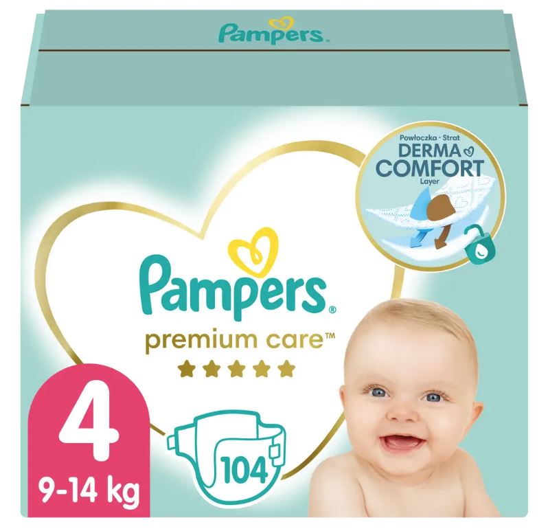 pieluchy pampers premium care 4 maxi 104 szt