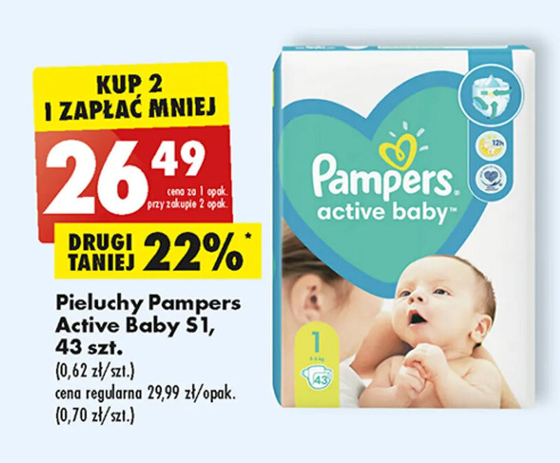 biedronka pieluchy pampers 29 99