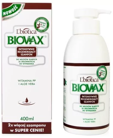 l biotica biovax intensywnie regenerujący szampon 400ml keratyna jedwab