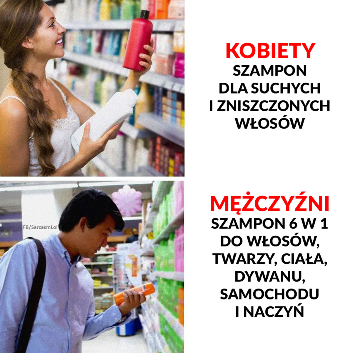 szampon dla koboet i mezczuzn