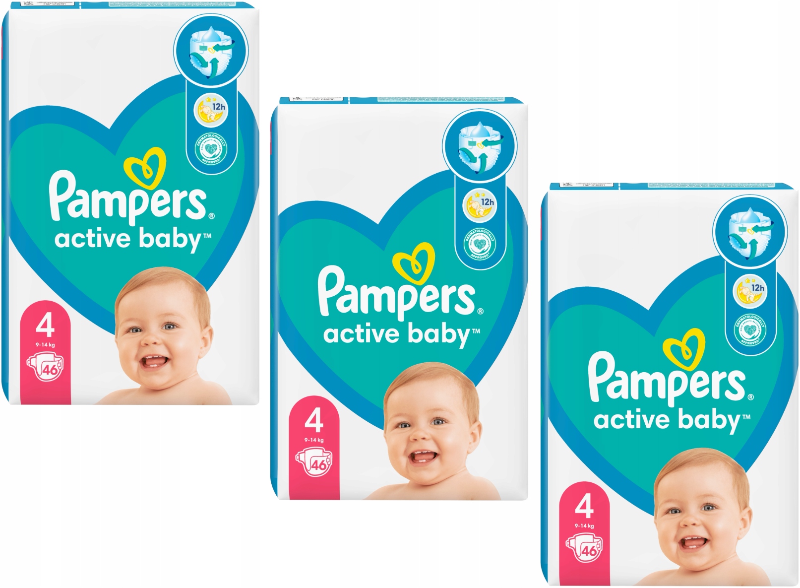 allegro pampers active baby 132 szt