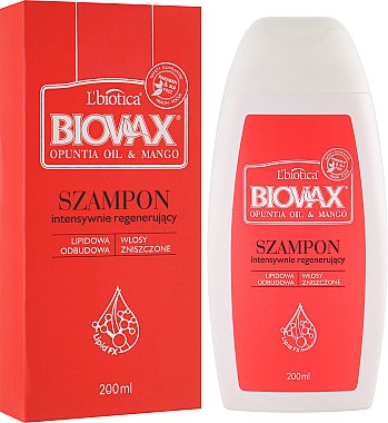 lbiotica biovax opuntia oil & mango szampon intensywnie regenerujący