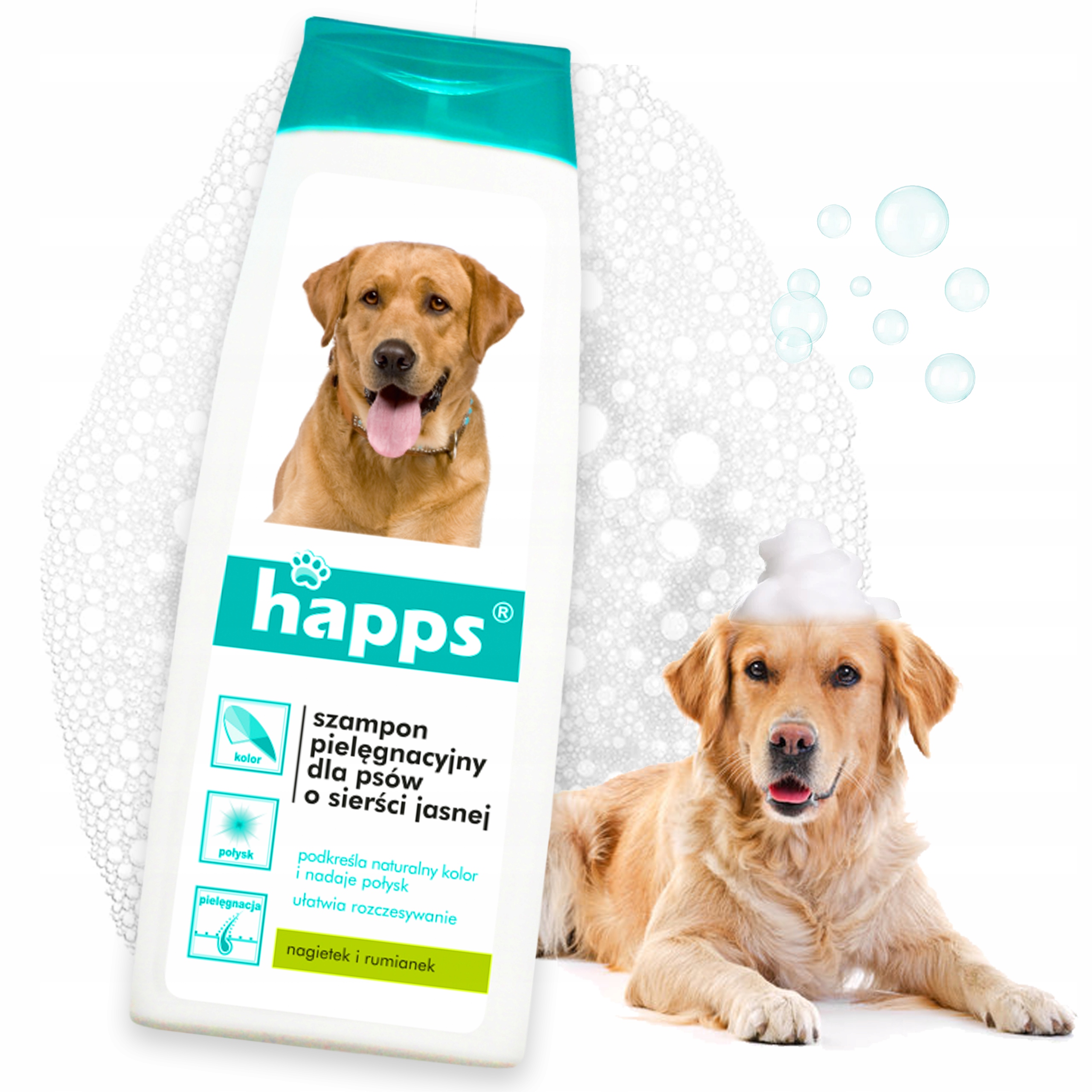 happs szampon pielęgnacyjny dla psów o jasnej sierści opinie