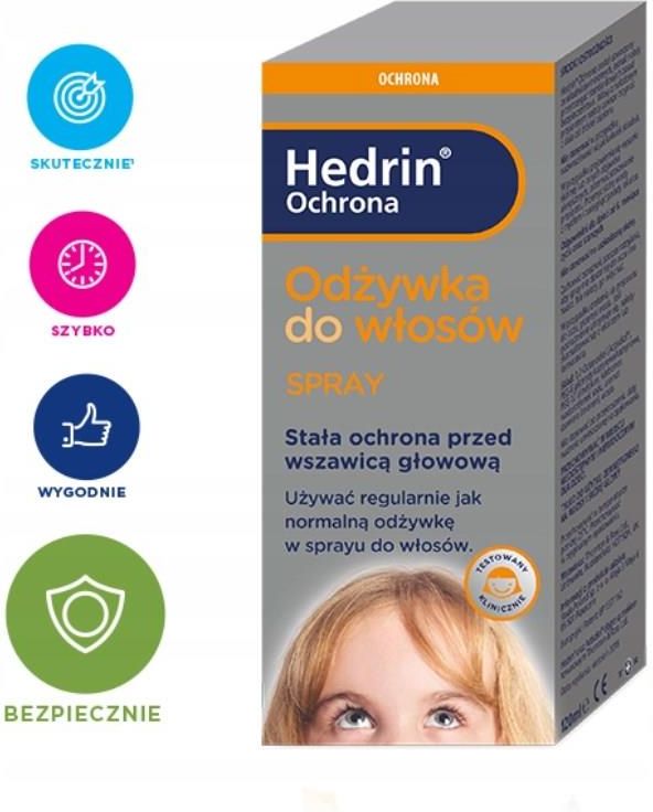 hedrin ochrona odżywka do włosów w sprayu 120ml