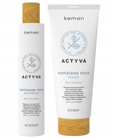 kemon actyva nutrizione ricca szampon maska