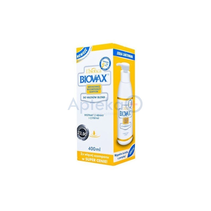 lbiotica biovax szampon do włosów blond 400ml