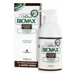 lbiotica biovax szampon do włosów słabych i wypadających 400ml