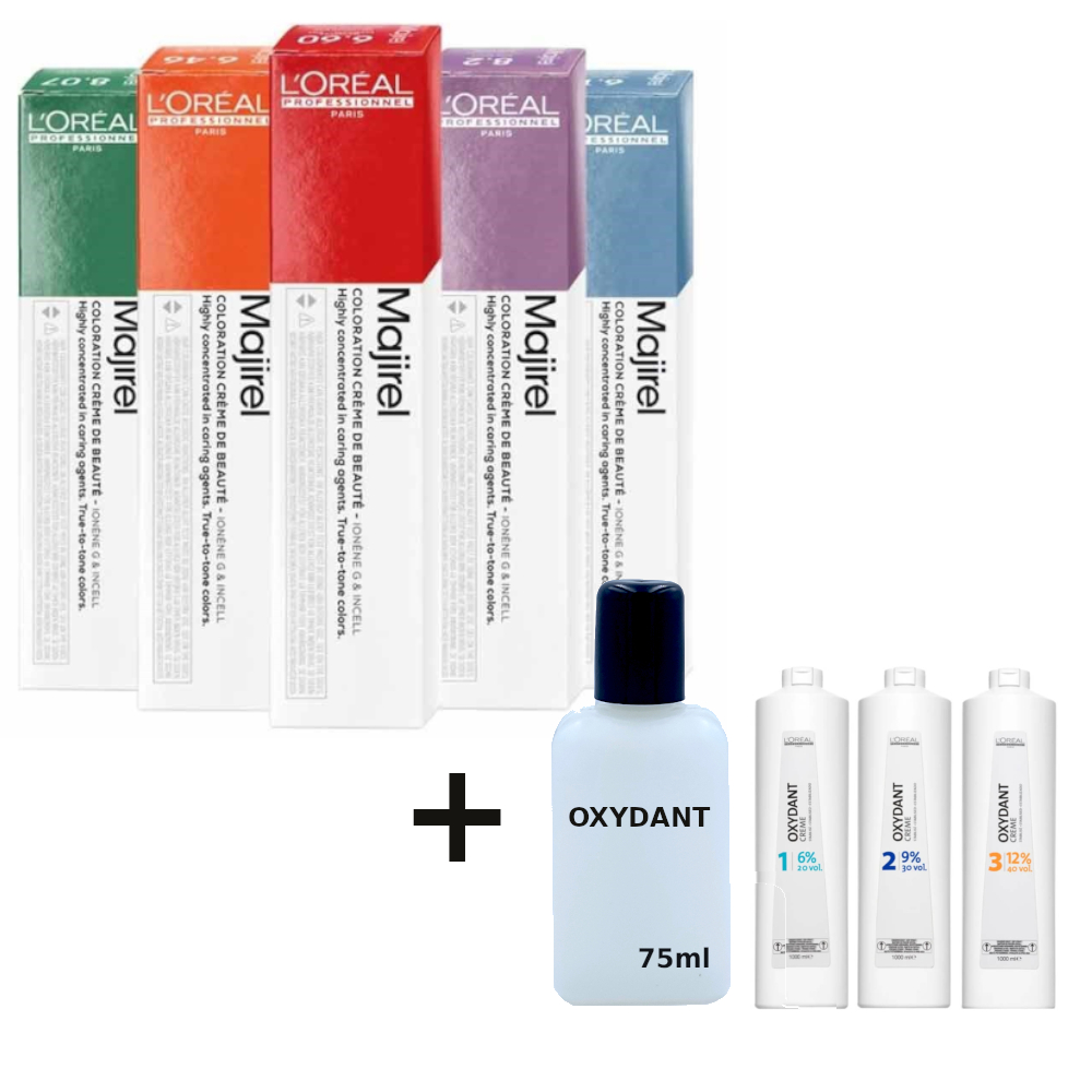 loreal majirel cool cover zestaw do koloryzacji farba oxydant szampon