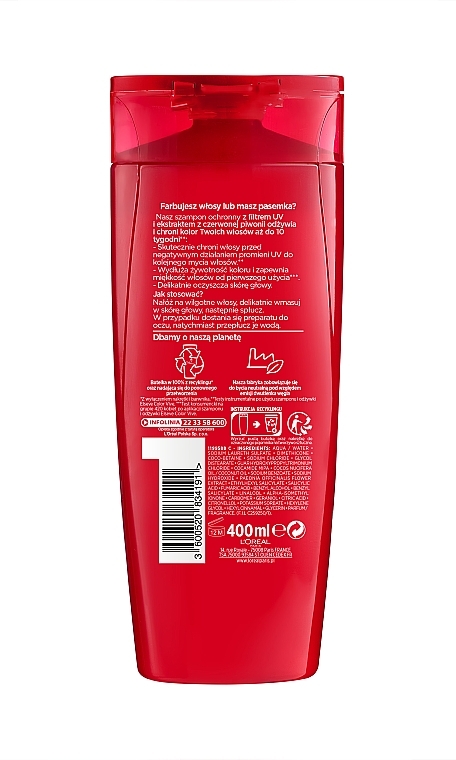 loreal szampon etykieta