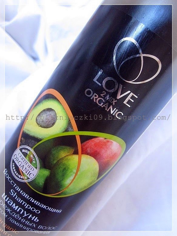 love2mix organic szampon nawilżający lub z efektem laminowania