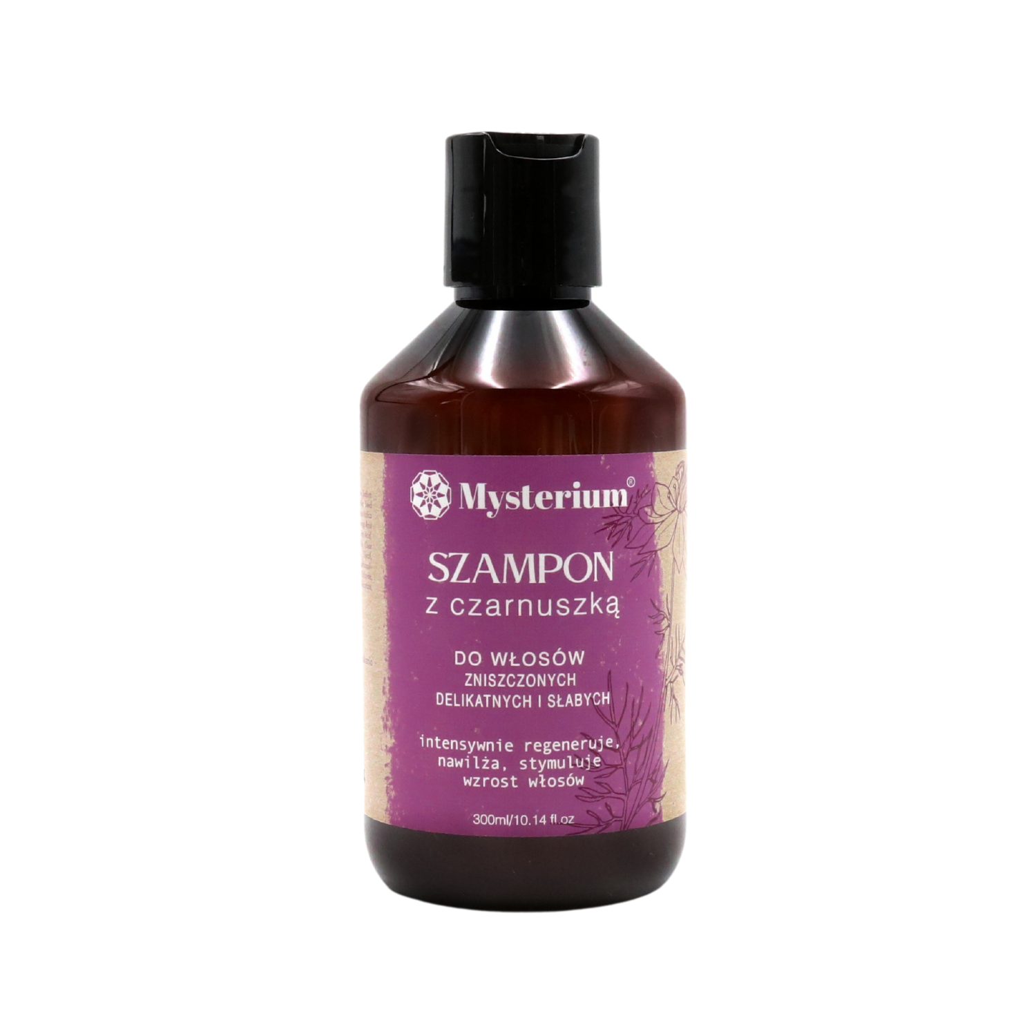 mysterium szampon wzmacniający czarnuszka żeń-szeń bergamotka kofeina 300 ml