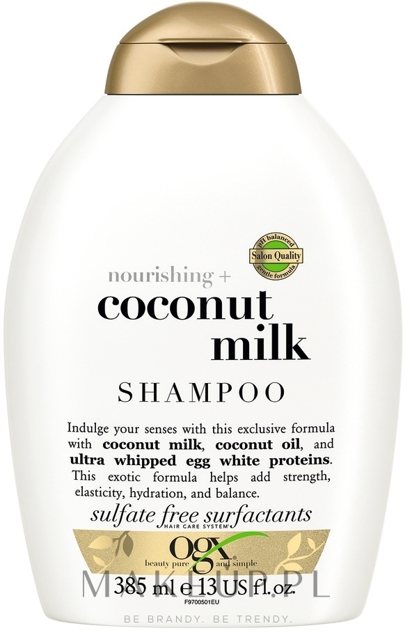 naturalny szampon do włosów z mlekiem kokosowym