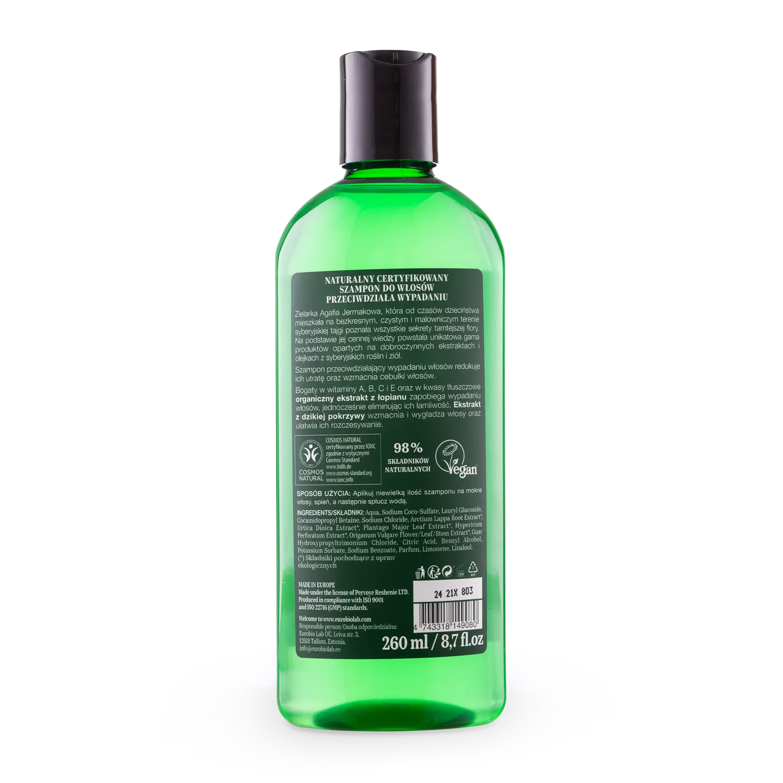 naturalny szampon przeciw wypadaniu włosów agafii