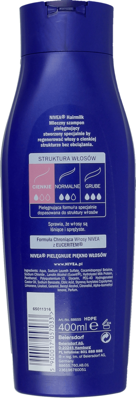 nivea hairmilk szampon rossmann