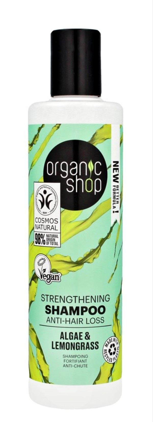 organic shop szampon do włosów wzmacniający błękitna laguna