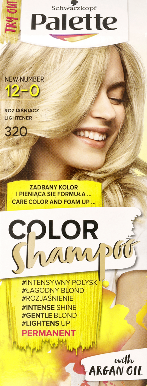 palette color shampoo szampon koloryzujący 320 rozjaśniacz