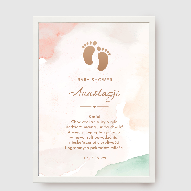 pamper baby shower życzenia