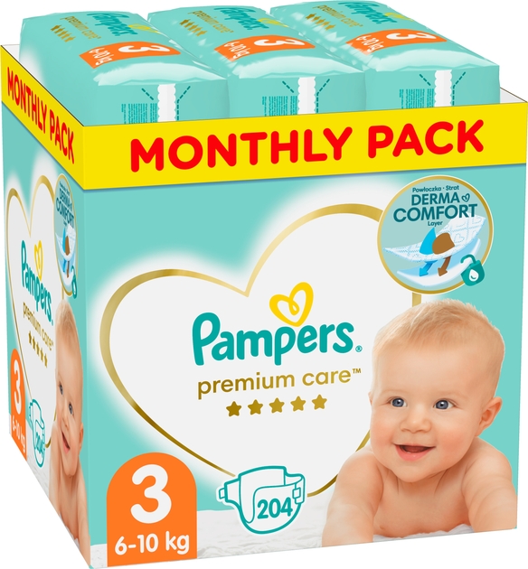 pamper premium care 3 204szt