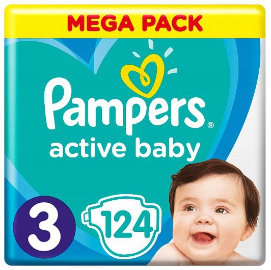 pampers 3 124 szt