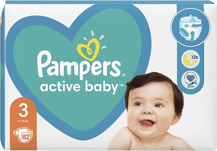 pampers active baby 3 104 szt