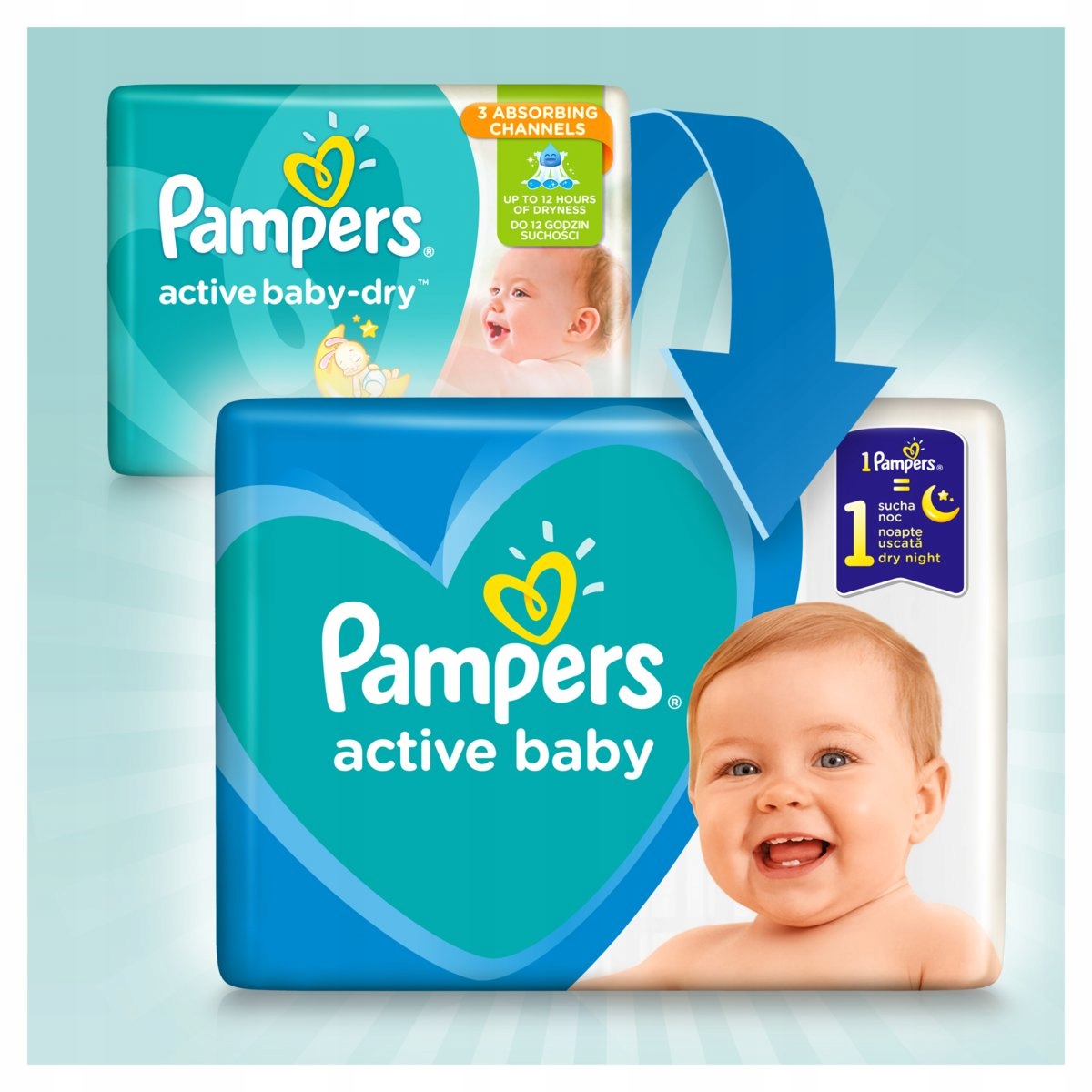 pampers active baby 3 62 szt