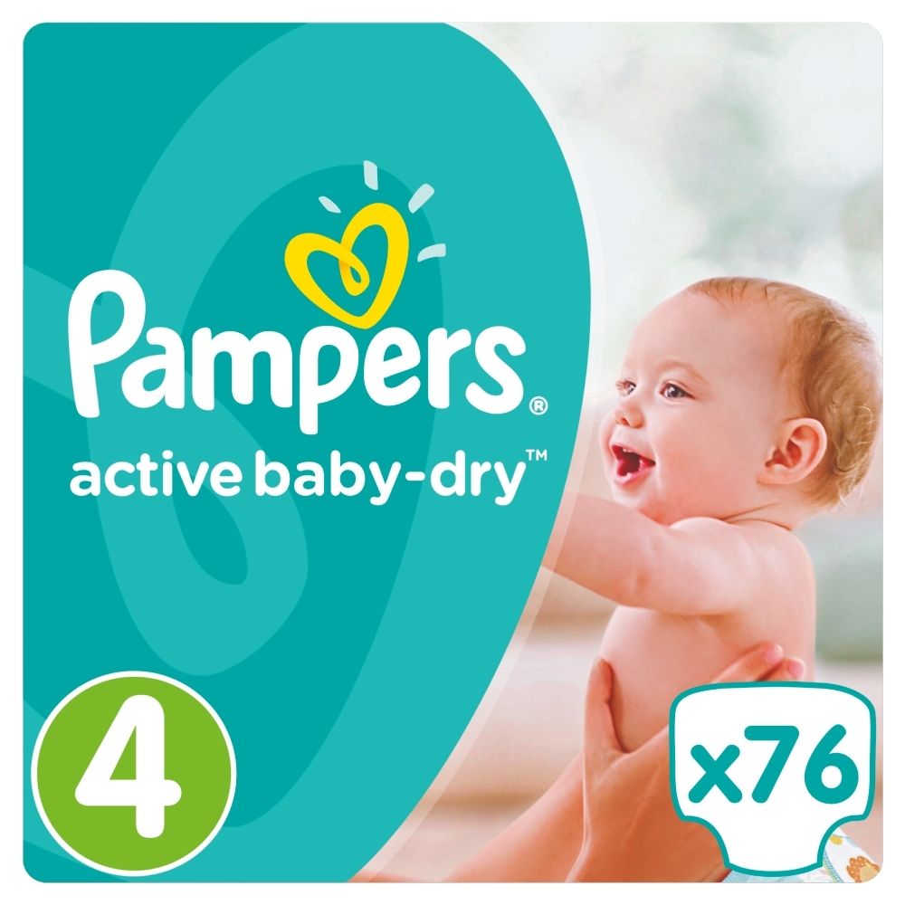 pampers active baby-dry rozmiar 4 maxi 76 pieluszek