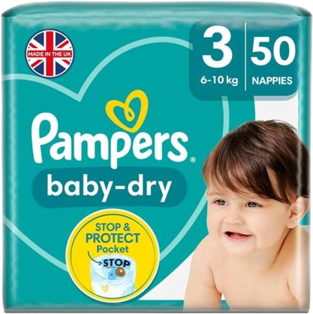 pampers baby dry size 3 midi monthly pack