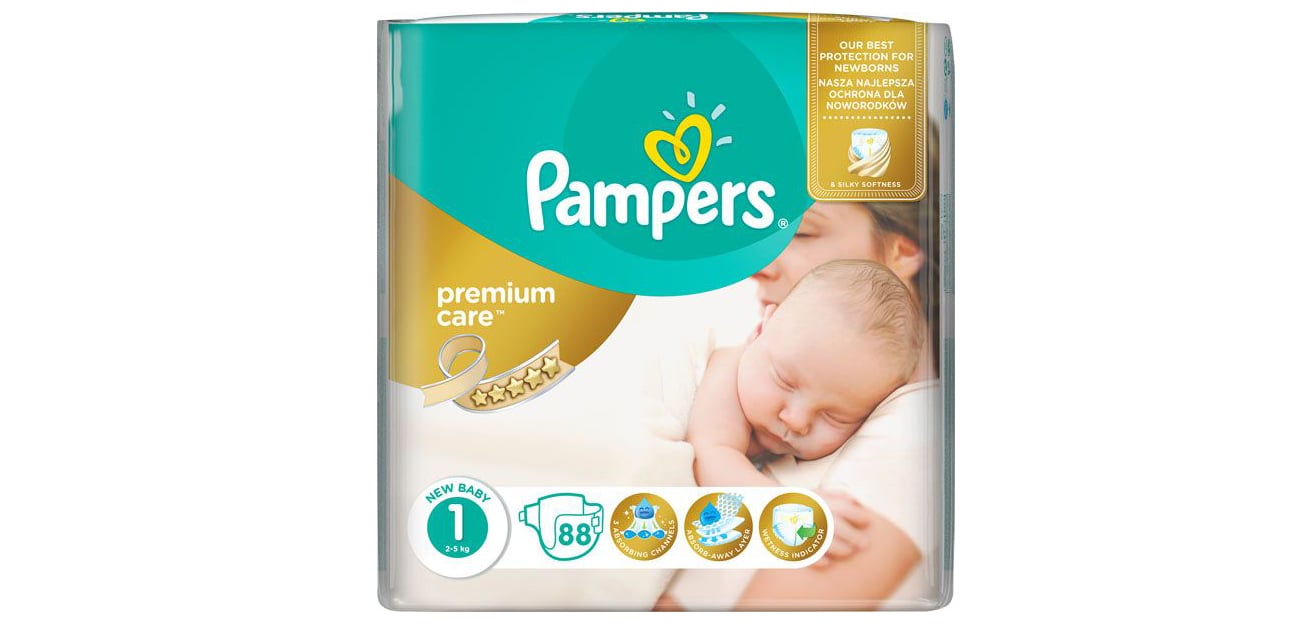 pampers duże opakowanie 88 szt 2-5kg