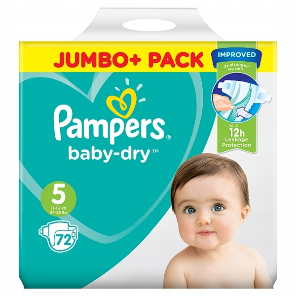 pampers jumbo pack 5 72 sztuki