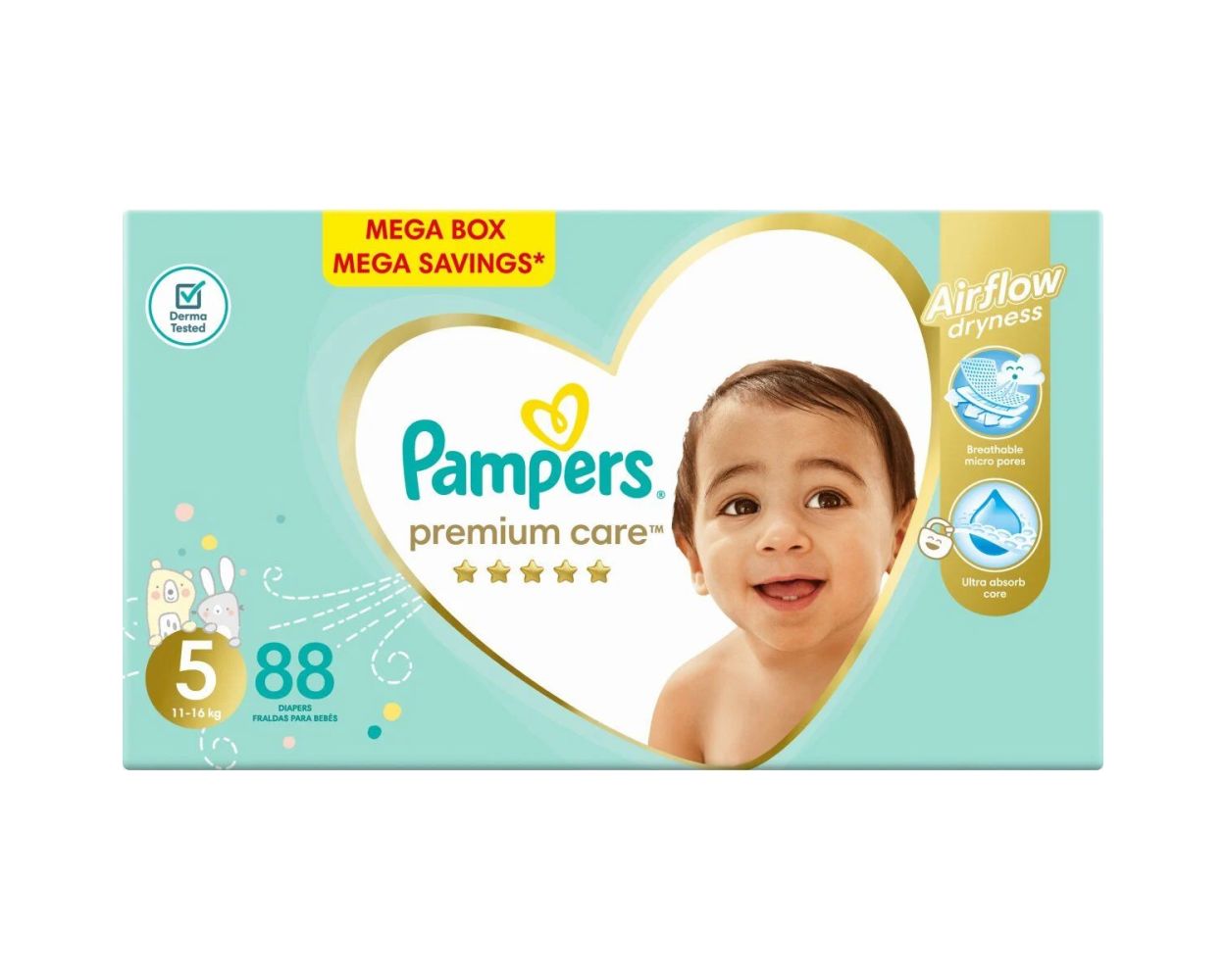 pampers mega box size 5