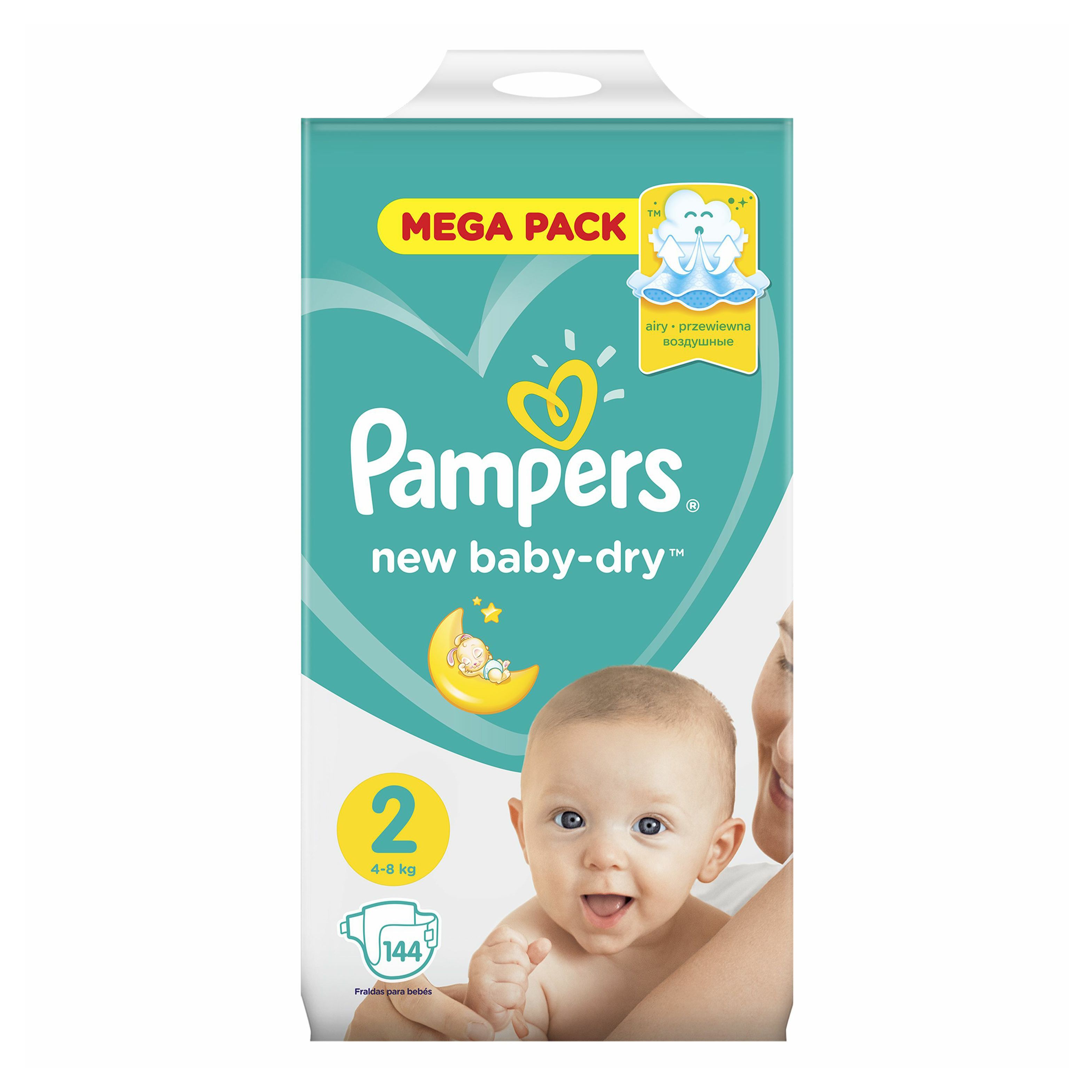 pampers new baby 2 pieluchy 144 s