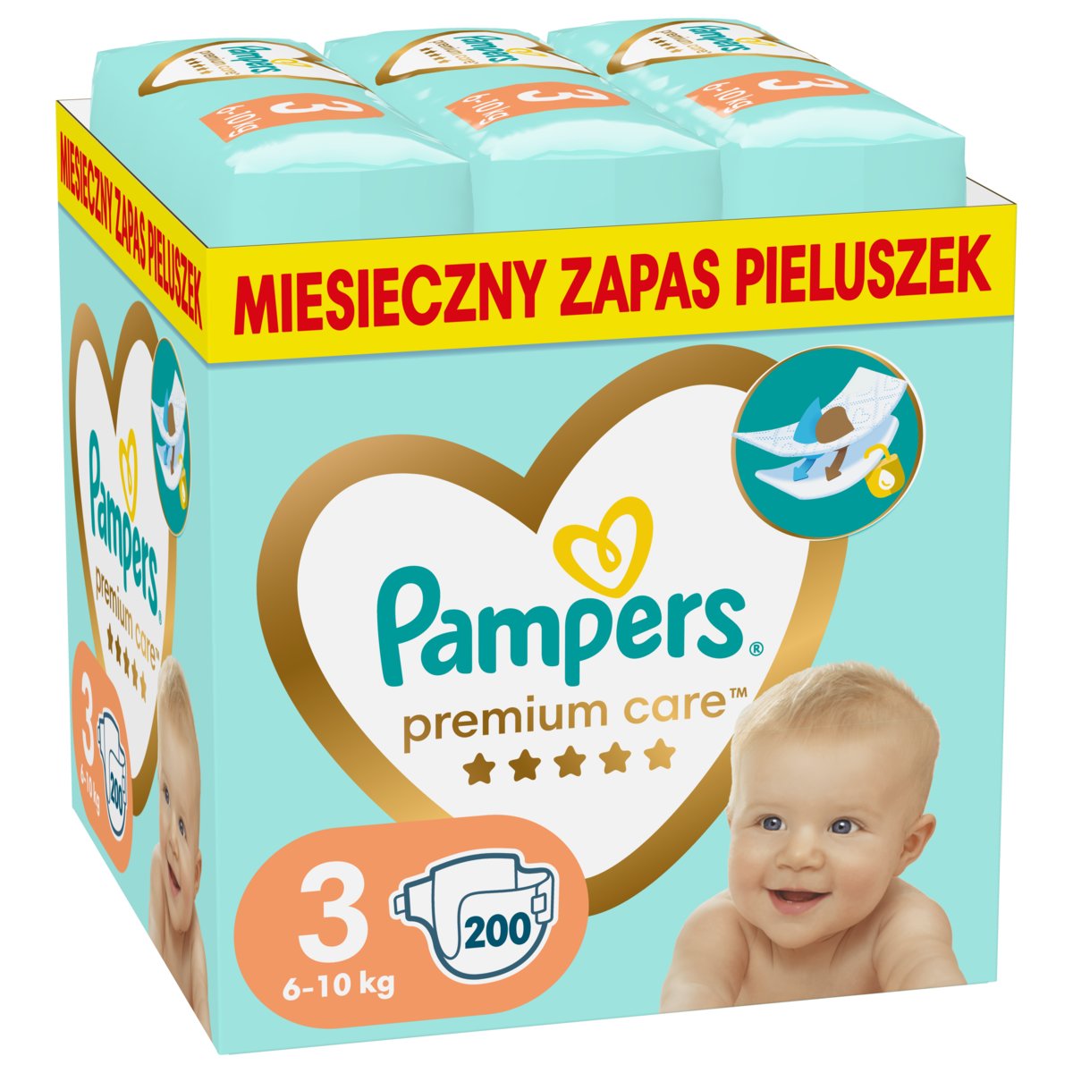 pampers pieluchy premium care 3 204