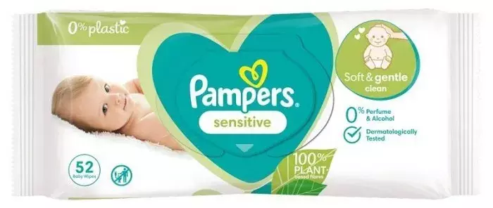 pampers sensitive chusteczki test