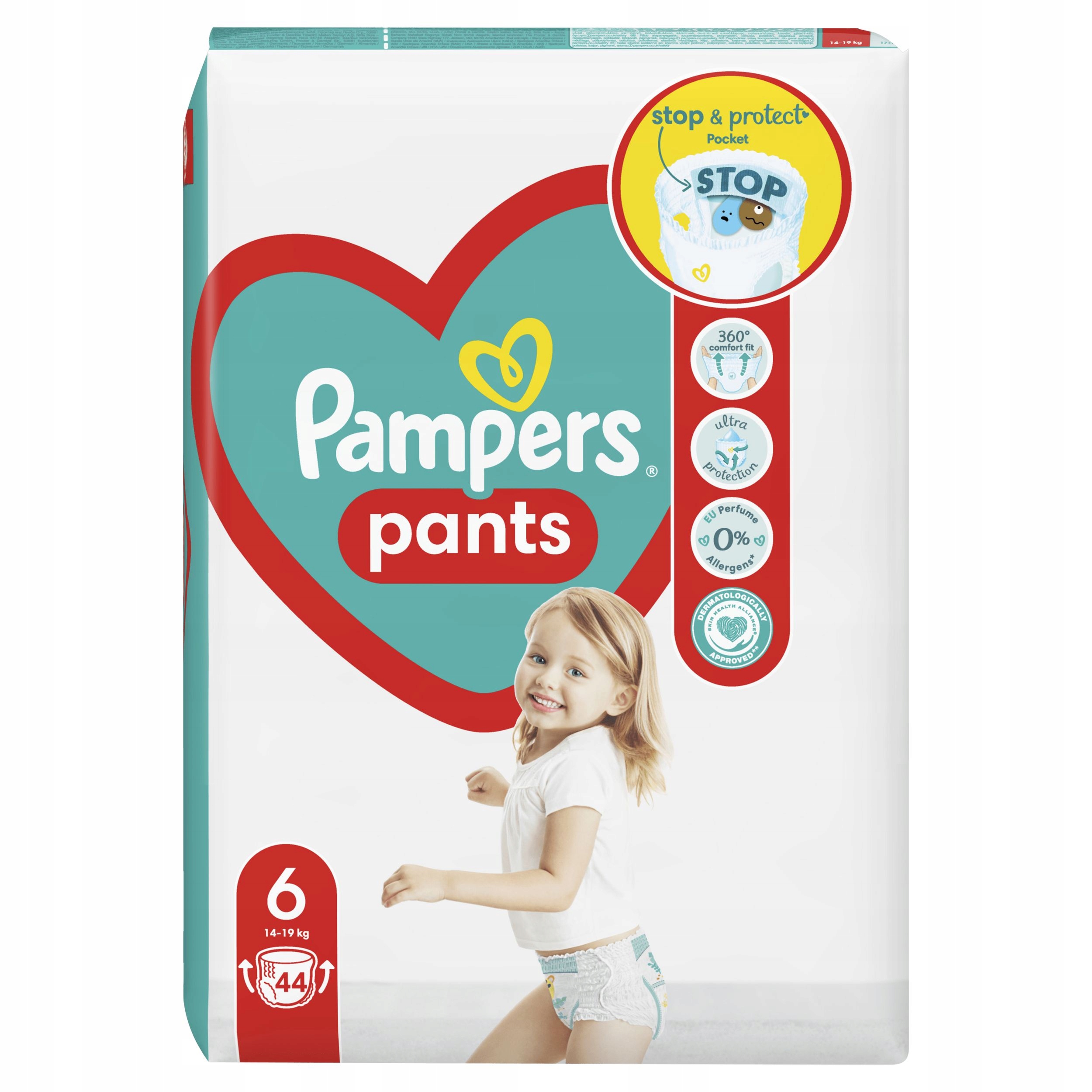 pieluchomajtki pampers premium care pants 6 44 szt