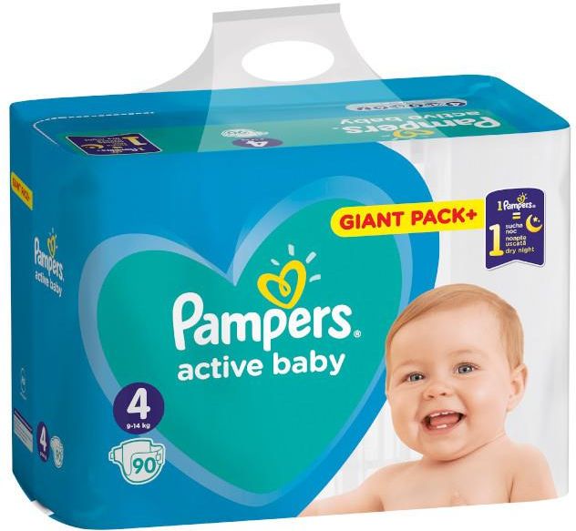 pieluchy pampers active baby dry 90 sztuk