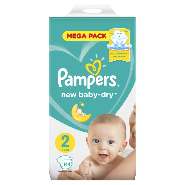 pieluchy pampers baby dry 2 144 sztuk