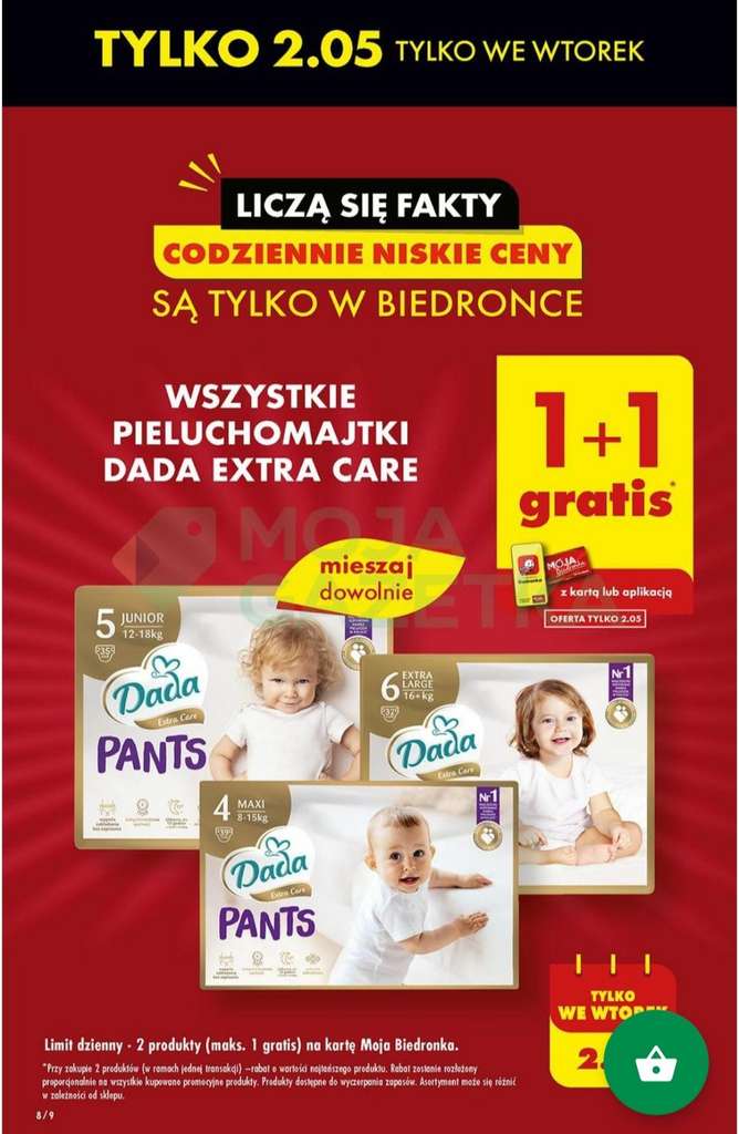 promocja pieluchy biedronka maj 2017