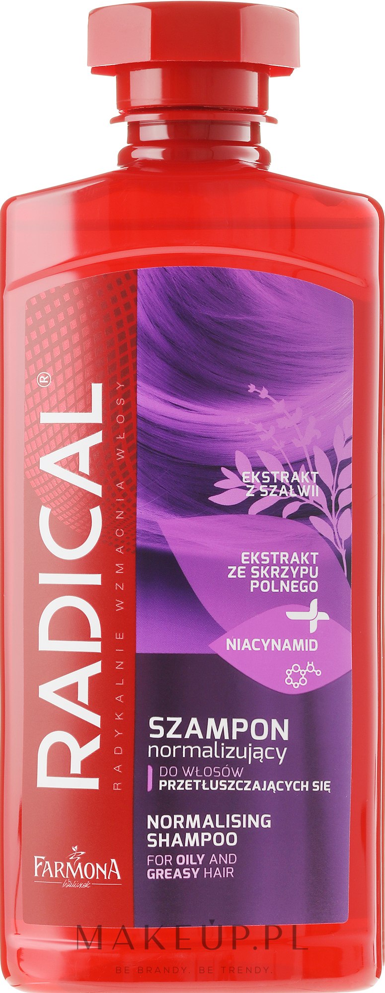 radical normalizujący normalizujący szampon do włosów tłustych 400ml