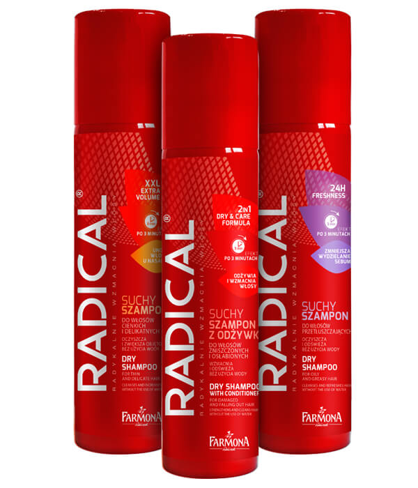 radical suchy szampon spray