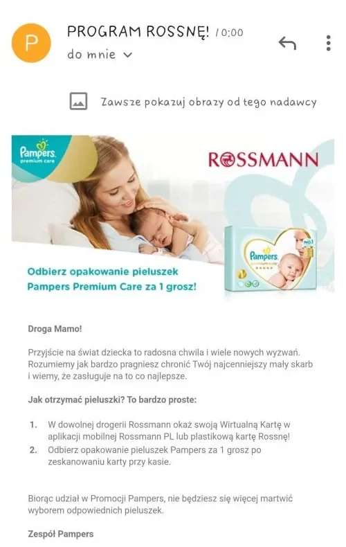 rossmann promocja pampers premium care