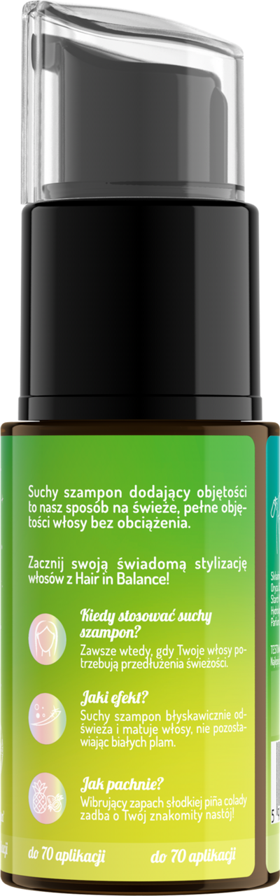 suchy szampon aplikacja