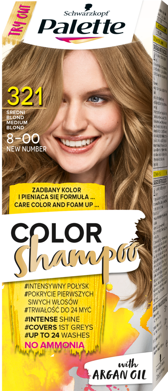szampon do włosów palette ciemny blond