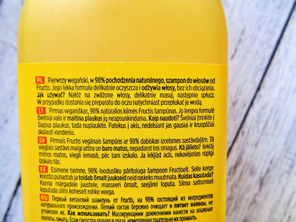 szampon garnier fructis skład