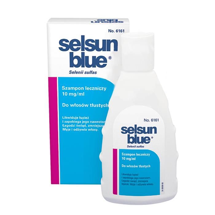 szampon przeciwłupieżowy kolor niebieski